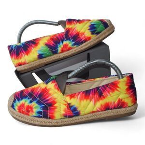 Yoki Juno Rainbow Tie Dye Espadrille Slip-on Flat‎ Shoes Women's 9.5-10